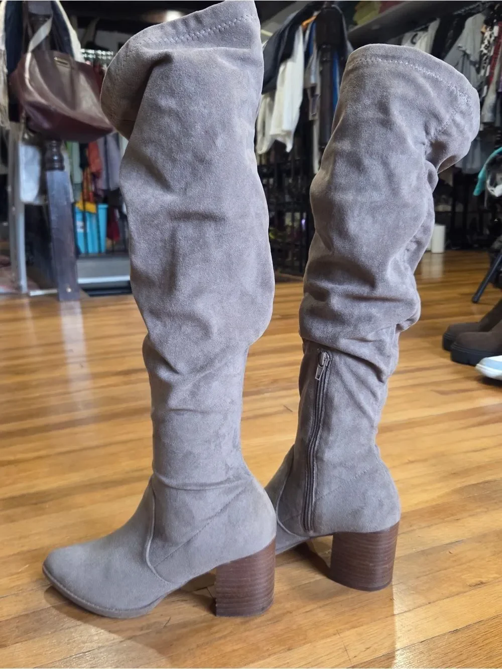 Dolce Vita Torrid Faux Suede Knee-High Block Heel Boots 7.5